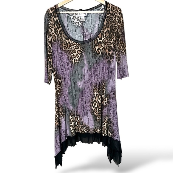 JOSEPH RIBKOFF Animal Print Tunic Sz 10 - Picture 3 of 8
